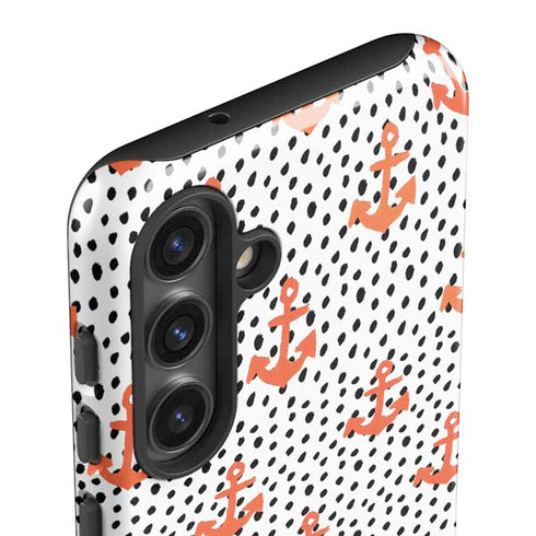 Bouffants and Broken Hearts Anchors and Dots Galaxy S25 Impact Case